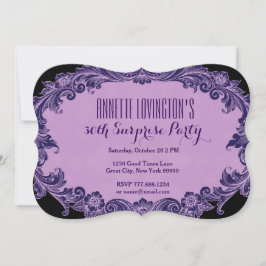 30th Purpurfärgad vintage V06G1 för Inbjudningar