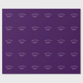 30th wedding anniversary name date purple simple  presentpapper