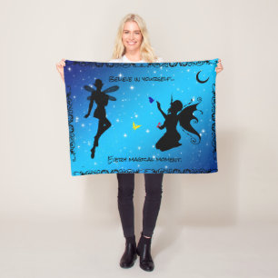 "30X40" Elf Fairy Butterfly - Beieve in You own Fleecefilt