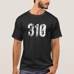 310 Områdeskod Los Angeles CA Mobiltelefonområde T Shirt
