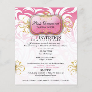 311-Anpassningsbars Rosa Diamond Mode House Flygblad