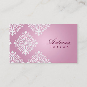 311 Antonia rosor et Blanc damast Visitkort