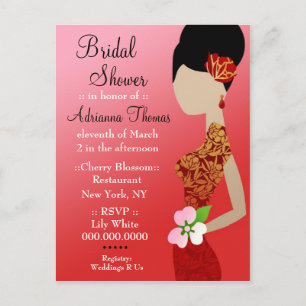 311-ASIAN BRIDE SHOWER-ANBUD INBJUDAN VYKORT