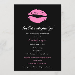 311-Bachelorette/damunderkläderpartyinbjudan Inbjudningar