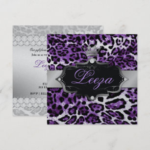 311-Baroque Princess Lila Leopard Metallisk Inbjudningar