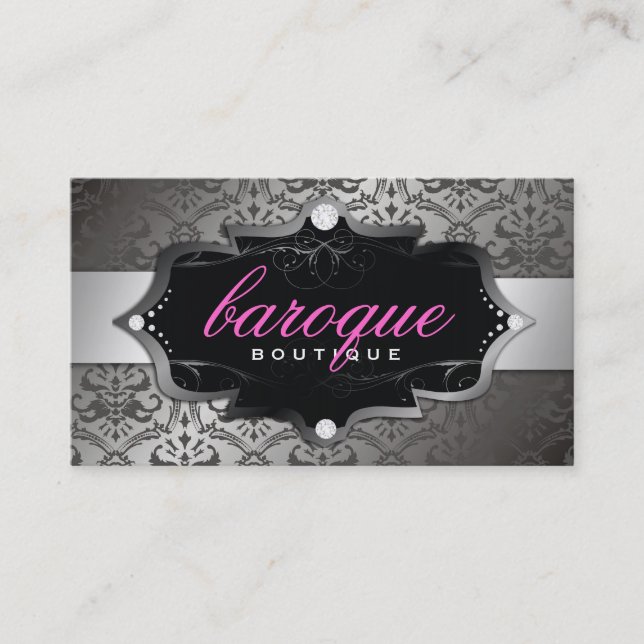 311-Baroque söta rosor för Boutique | Visitkort (Framsida)