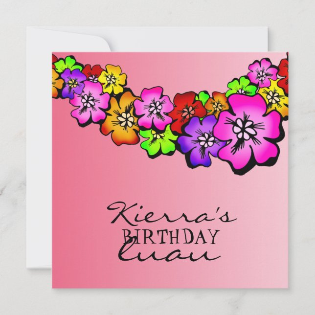 311-blommiga Lei-inbjudan till visningsprogram| Pa Inbjudningar (Framsida)