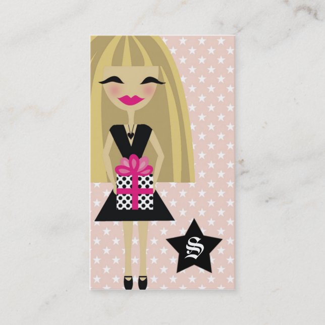 311-BLONDE/STAR/GIFT VISITKORT (Framsida)