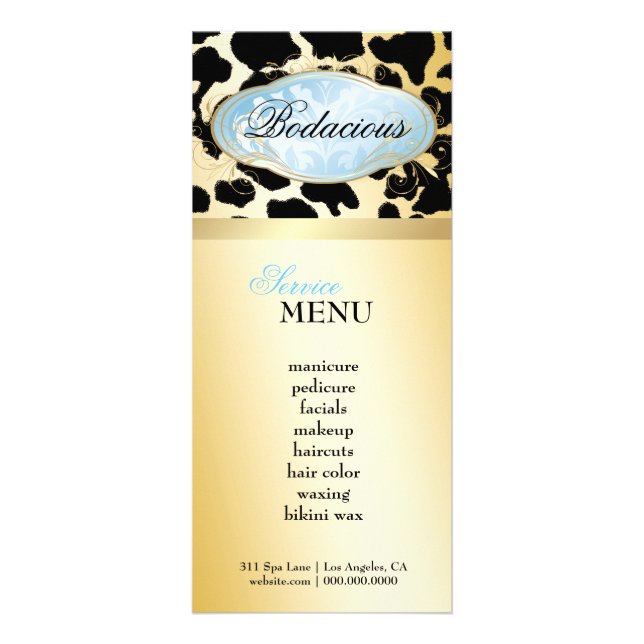 311 Bodacious Boutique Blue Leopard Loyalty Card Reklamkort (Framsidan)