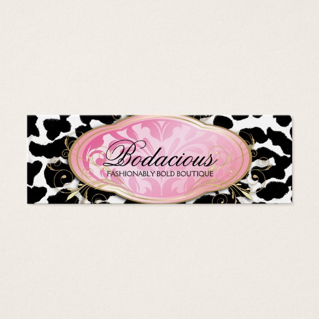 311 Bodacious Boutique Leopard Hopp Märkre Litet Visitkort (Framsidan)
