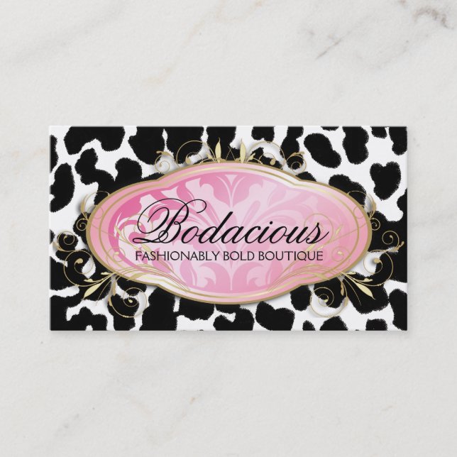 311 Bodacious BoutiqueLeopardfläckar Visitkort (Framsida)