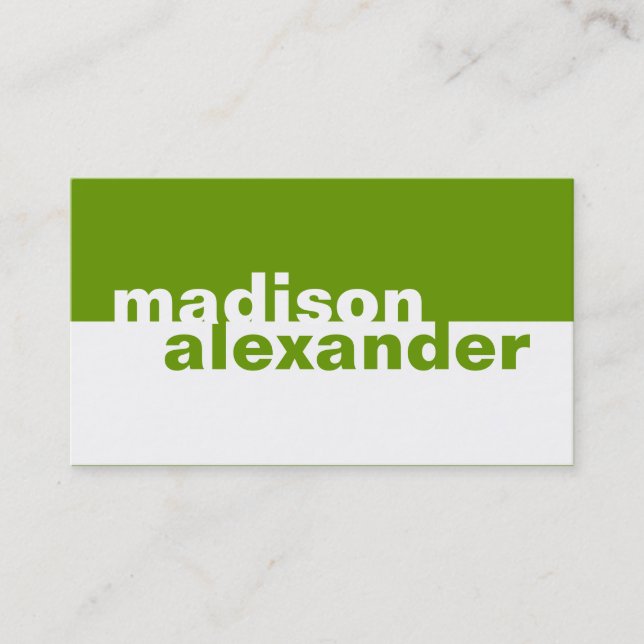 311-Bolsligt Förenklad| Grönt Visitkort (Framsida)