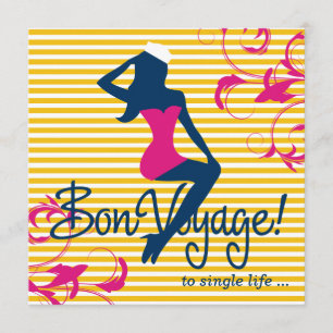 311-Bombshell Silhouette Nautical Bluer Lingerie Inbjudningar