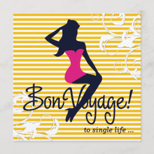 311 Bombshell Silhouette Nautical Theme Lingerie Inbjudningar