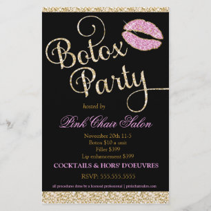 311 Botox Party Gnistra Läppar Flygblad
