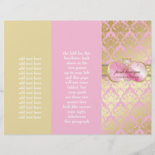 311 Broschyr om Rosa Platter Guld Damask