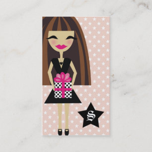 311-BRUNETTE/STAR/GIFT VISITKORT