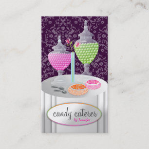 311-Candy mörka lilor för Caterer Visitkort