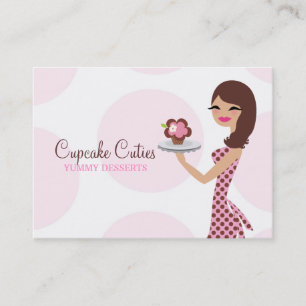 311 Carlie den muffinCutie brunetten BusinessCard Visitkort