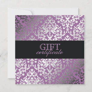 311 Certifikat för doazzling Damask Lila Plush Gif