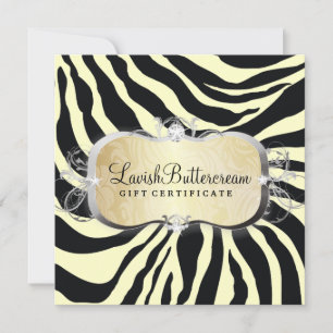 311 Certifikat för gåva av lavish Butterkräm Zebra