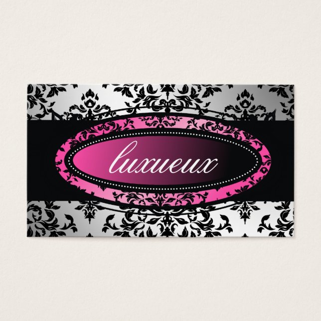 311 C'est Luxueux La Femme Faux Silver Visitkort (Framsidan)