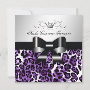 311- Chicens Hett Lilac Leopard Bow Söt 16 Inbjudningar