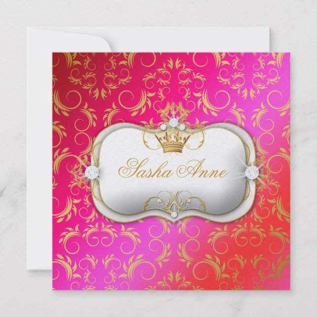 311 Ciao Bella Golden Cherry Cake Kiss Inbjudningar (Framsida)