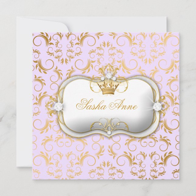 311 Ciao Bella Golden Divine Lilac Inbjudningar (Framsida)