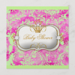 311 Ciao Bella HotPink Lime Vintage Chic Ice Paper Inbjudningar
