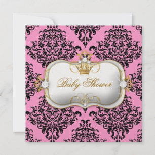 311 Ciao Bella & Lovey Dovey Damask Rosa Ice Inbjudningar