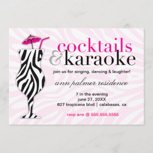 311 coctailar & Karaokesebra Inbjudningar