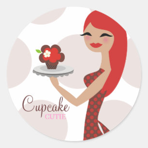 311 Cupkaka Cutie Bakery Runt Klistermärke