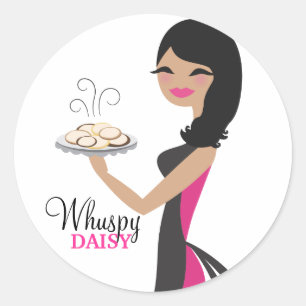 311 Daisy Cookie Cutie Vågigt Brunette Runt Klistermärke