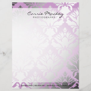 311-Damask lila för Shimmer   Brevhuvud