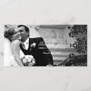 311-Dash Damask Black Tack Photo Kort