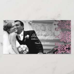311-Dash Damask Ljust rosa Tack-foto Tack Kort