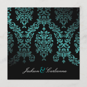 311-Dashing Damask Havsträdgård på natten Inbjudningar