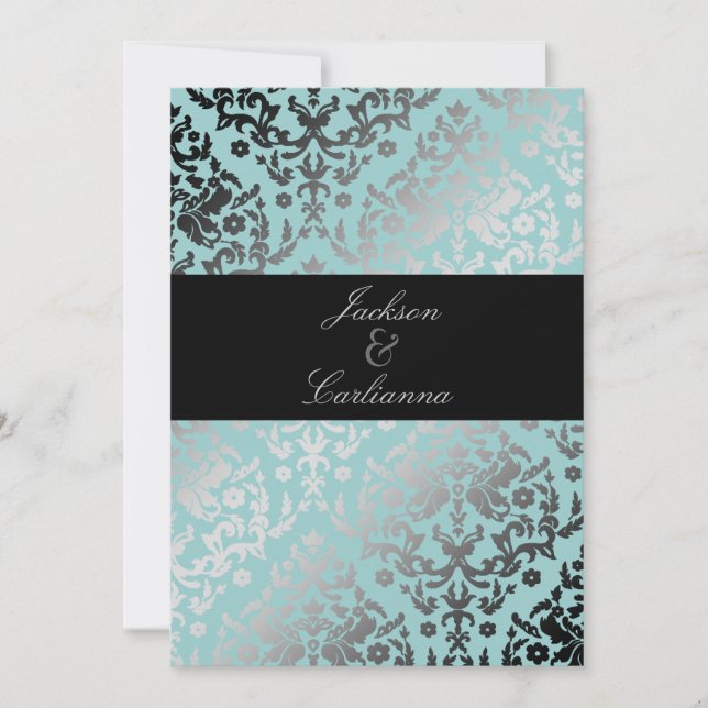 311-Dazzling Damask Artic Inbjudningar (Framsida)