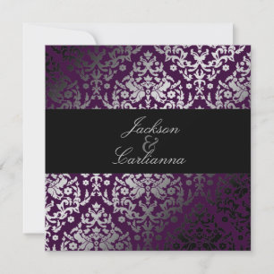 311-Dazzling Damask Blackberry Inbjudningar