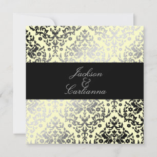 311-Dazzling Damask Buttercream Inbjudningar