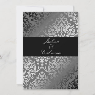 311-Dazzling Damask Grått Storm Inbjudan