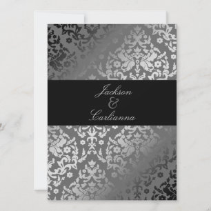 311-Dazzling Damask Grått Storm Inbjudan 5,5x7,5