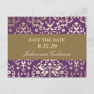 311-Dazzling Damask Guld Ivory Spara datumet