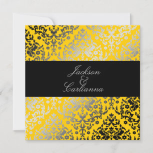 311-Dazzling Damask Gult Jacka Inbjudningar
