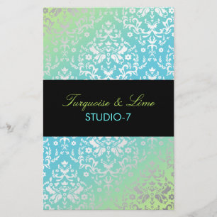 311 Dazzling Damask Turcos & Lime Black