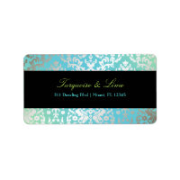 311-Dazzling Damask Turcos & Lime Black