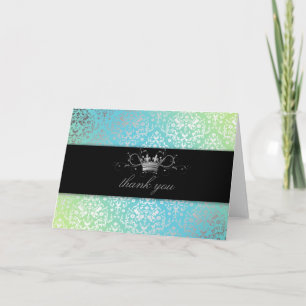311-Dazzling Damask Turquoise & Lime Tack Kort