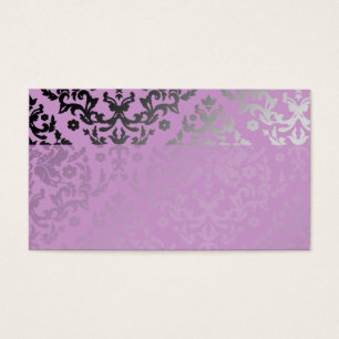 311-Dazzling Damask Vild Lila Namn-kort Visitkort