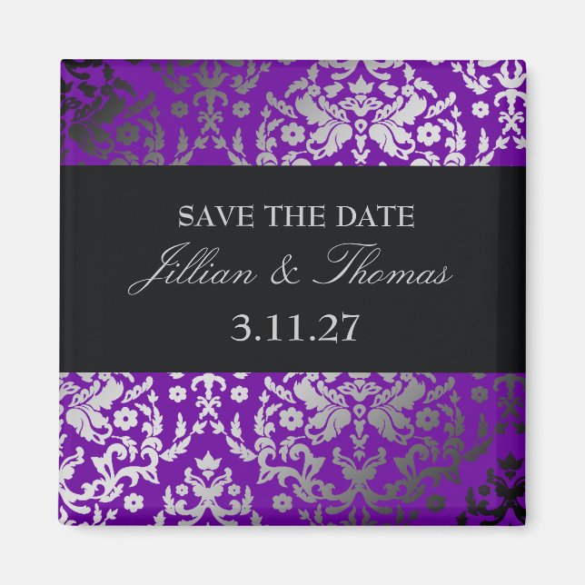 311-Dazzling Damask Vivacious Violet Magnet (Framsidan)